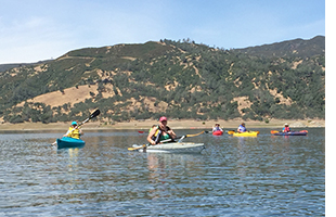 Kayakers on Lake Berryessa