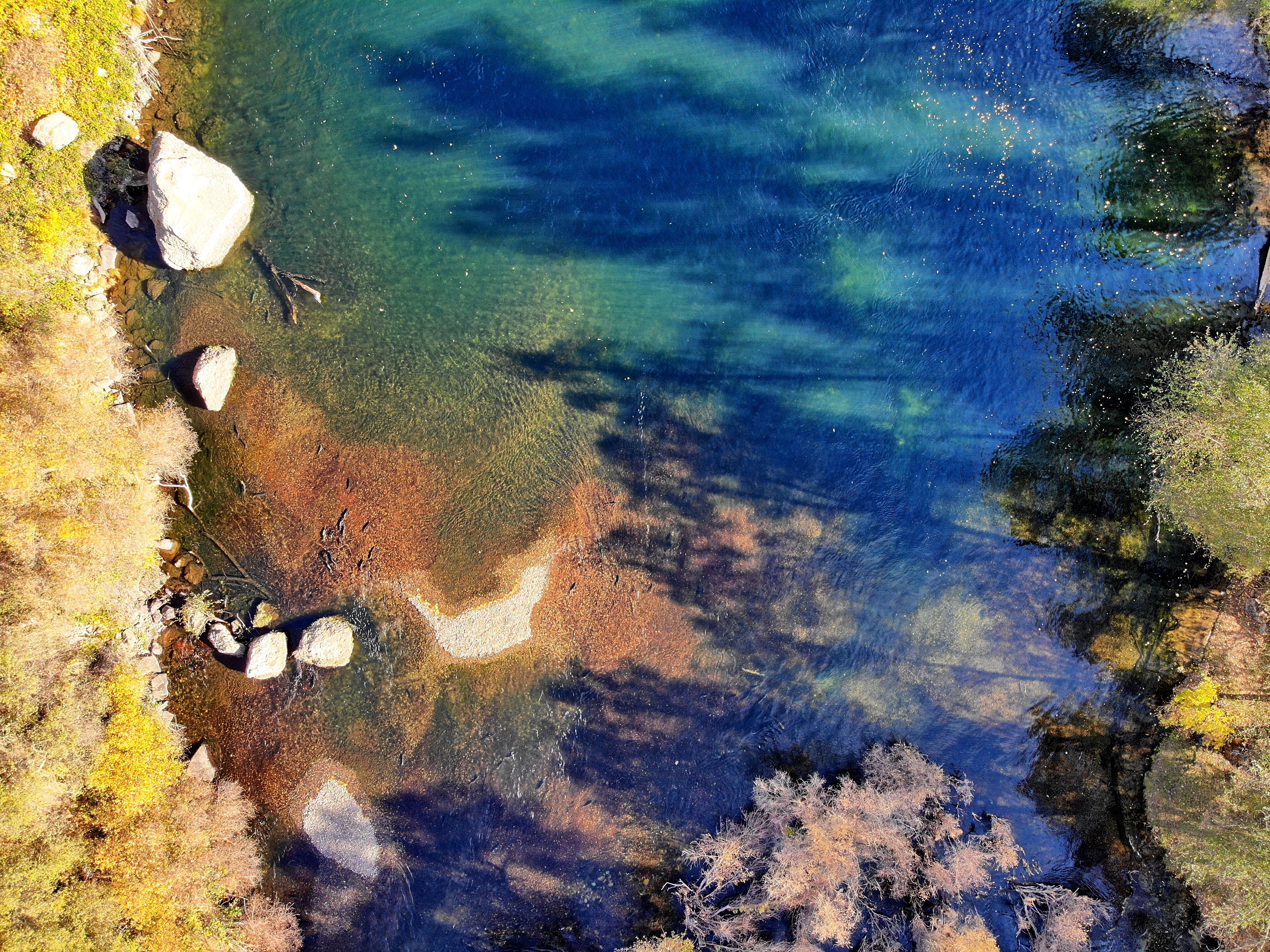 Aerial photo of water