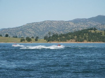 photograph of a person on a jet ski; click for larger photo