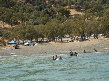 photograph of swimmers in Oak Shores; click for larger photo