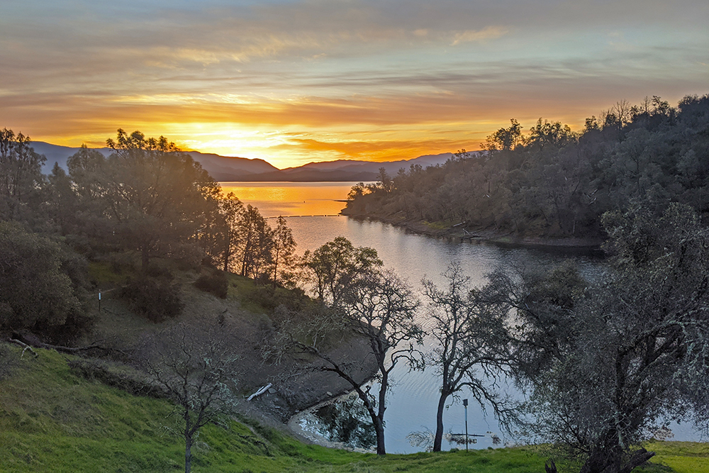 Lake Berryessa at sunset