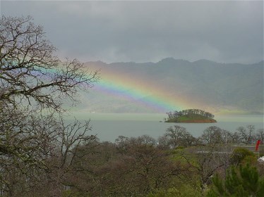 rainbow at Lake Berryessa