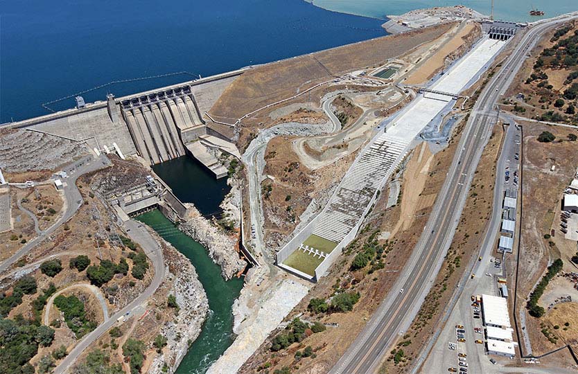 Photograph of Folsom spillway