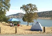 interactive image:  photo - camping at New Melones; click for larger photo