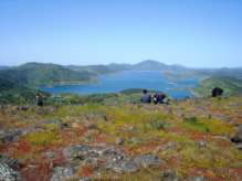 non-interactive image of landscape looking out to the lake