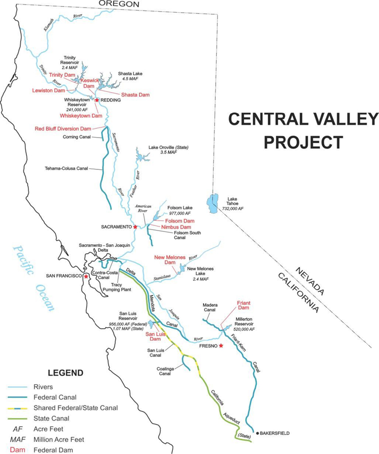 California Reservoir Levels Chart