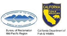 logos for the Bureau of Reclamation and California Department of Fish & Wildlife