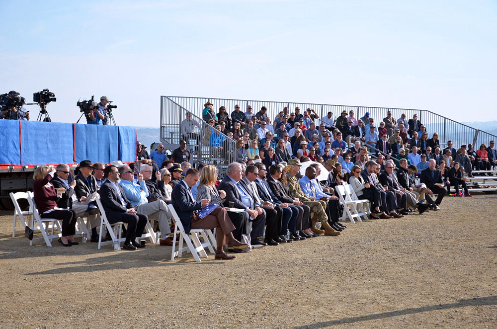 Invited guests attended Folsom Dam auxiliary spillway completion ceremony Oct. 17, 2017. (Reclamation photo by Winetta Owens)