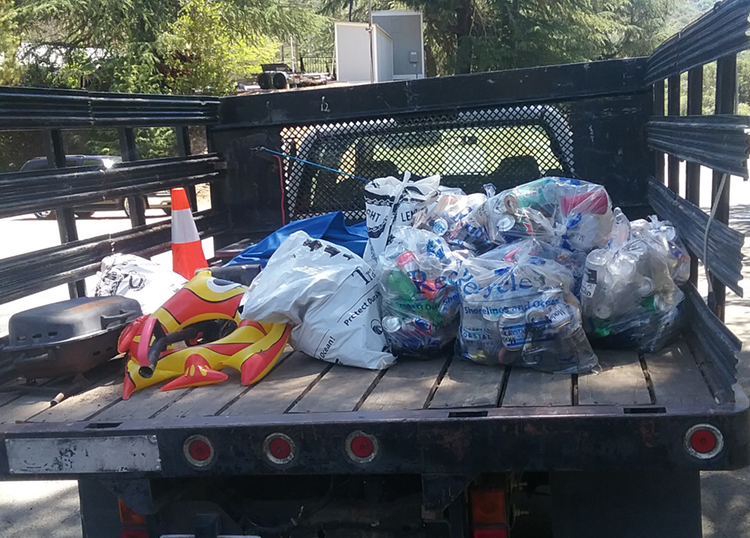Trash collected at Lake Berryessa World Environment Day 2017