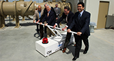 Left to right: Dan Nelson, Director, San Luis & Delta-Mendota Water Authority, Michael Connor, Commissioner, Bureau of Reclamation, Don Glaser, Regional Director, Reclamation’s Mid-Pacific Region, Jim Costa, U.S. Congressman; Shelley Abajian, Field Representative for Senator Feinstein, Deedee D’Adamo, U.S. Congressman Dennis Cardoza, Ameen Kahn, Field Representative for U.S. Senator Barbara Boxer, Gary Prost, Field Representative for Congressman McNerney and Mark Cowin, Director, California Department of Water Resources.