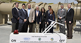 Left to right: Dan Nelson, Director, San Luis & Delta-Mendota Water Authority, Michael Connor, Commissioner, Bureau of Reclamation, Don Glaser, Regional Director, Reclamation’s Mid-Pacific Region, Jim Costa, U.S. Congressman; Shelley Abajian, Field Representative for Senator Feinstein, Deedee D’Adamo, U.S. Congressman Dennis Cardoza, Ameen Kahn, Field Representative for U.S. Senator Barbara Boxer, Gary Prost, Field Representative for Congressman McNerney and Mark Cowin, Director, California Department of Water Resources.