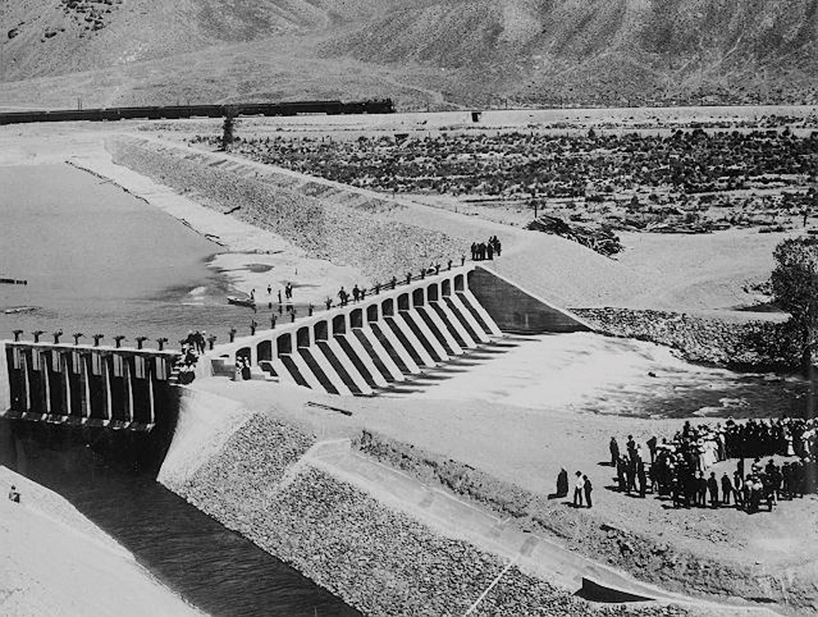 Historical photo of Derby Dam