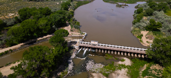 Ariel view of Carson River Diversion Dam.