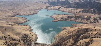 Aerial of Los Vaqueros Reservoir