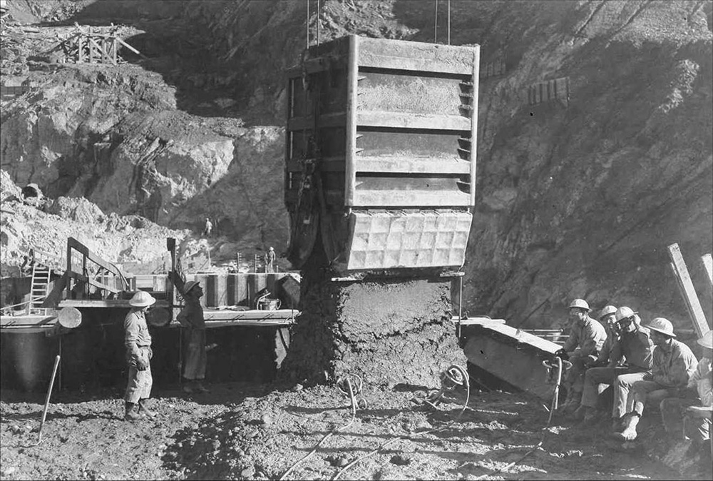 Shasta Dam concrete placement