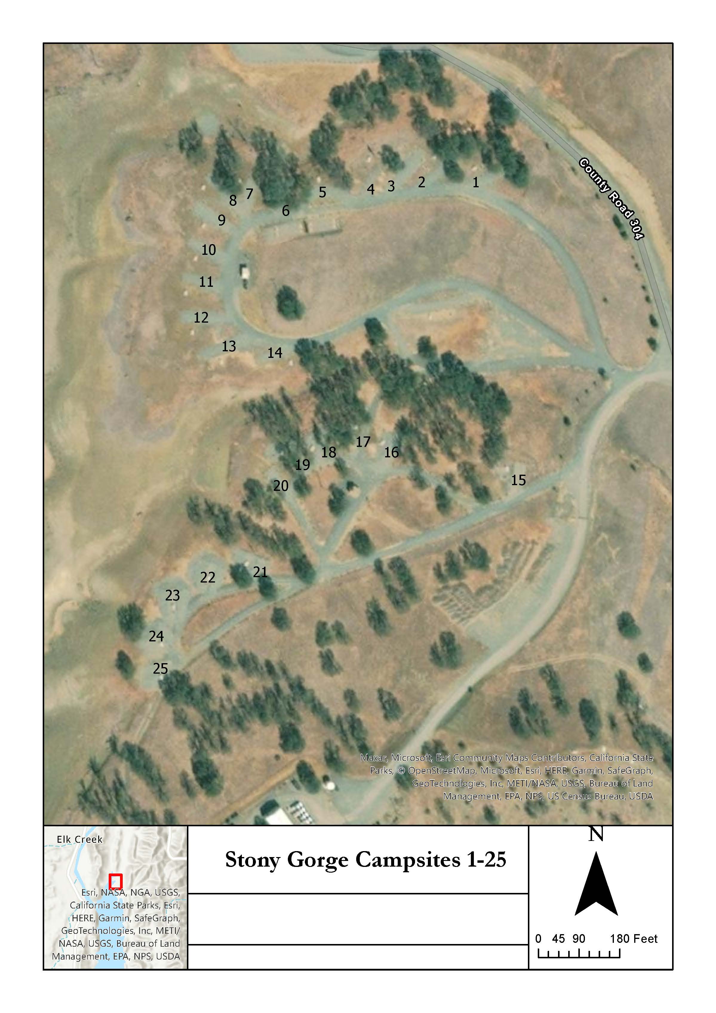 Stony Gorge Campsite Map