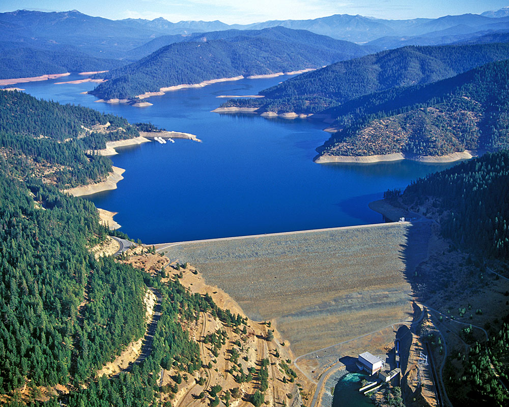 Trinity Dam Aerial Photograph