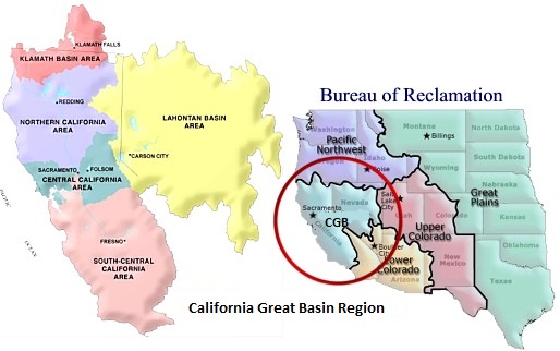Map of the California Great Basin Region