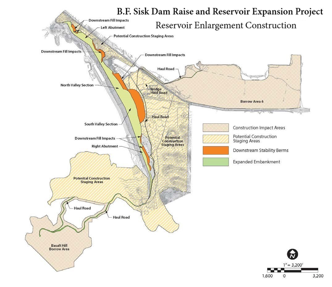 B.F. Sisk Dam Raise and Reservior Project map