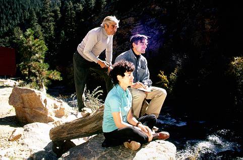 Artist Ethel Edwards with Xavier Gonzolaz(L)

and Chris Karras on the Colorado-Big Thompson Project, Colorado.