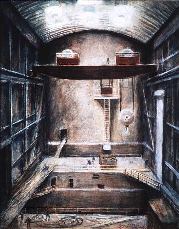 Underground powerhouse at Morrow Point Dam