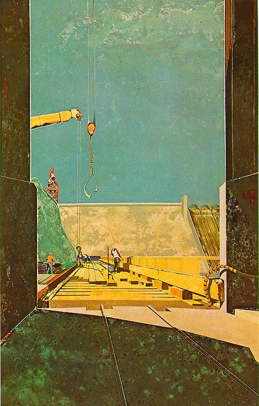 The view from the batch plant, Third Powerhouse at Grand Coulee Dam