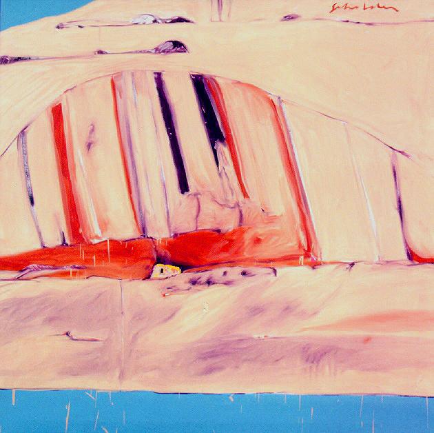 Abstract image of indian ruins found in many side canyons off of Lake Powell