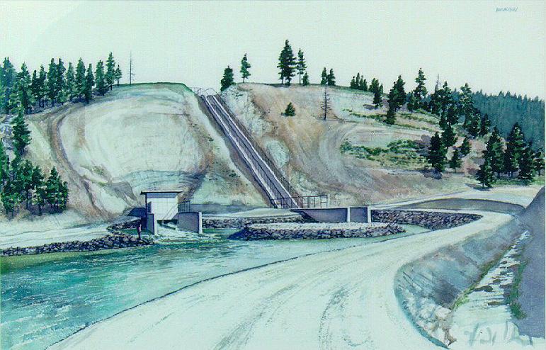 Spillway at Stampede Reservoir, Washoe Project, Nevada