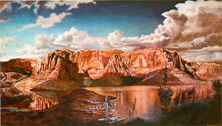 Morning at a Lake Powell campsite