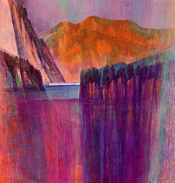 Looking across Morrow Point Reservoir