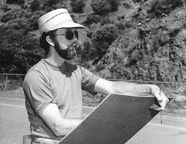 Artist Billy Morrow Jackson at Shasta Reservoir, 

California