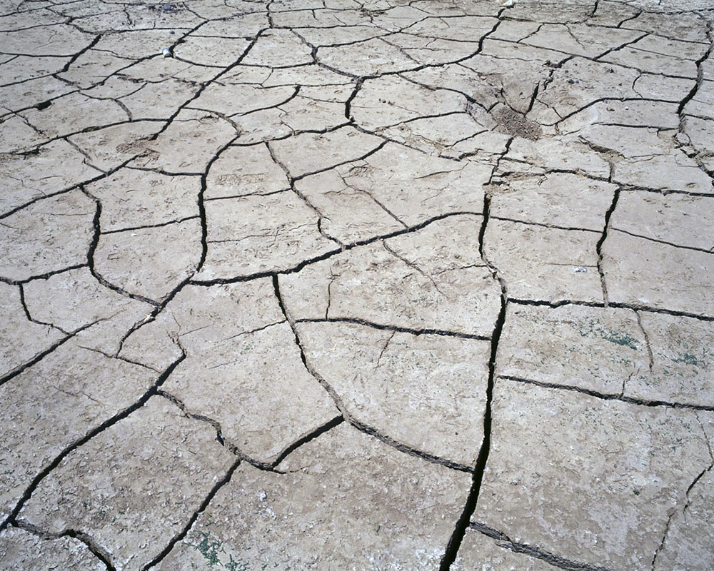 A dry riverbed in the western United States.
