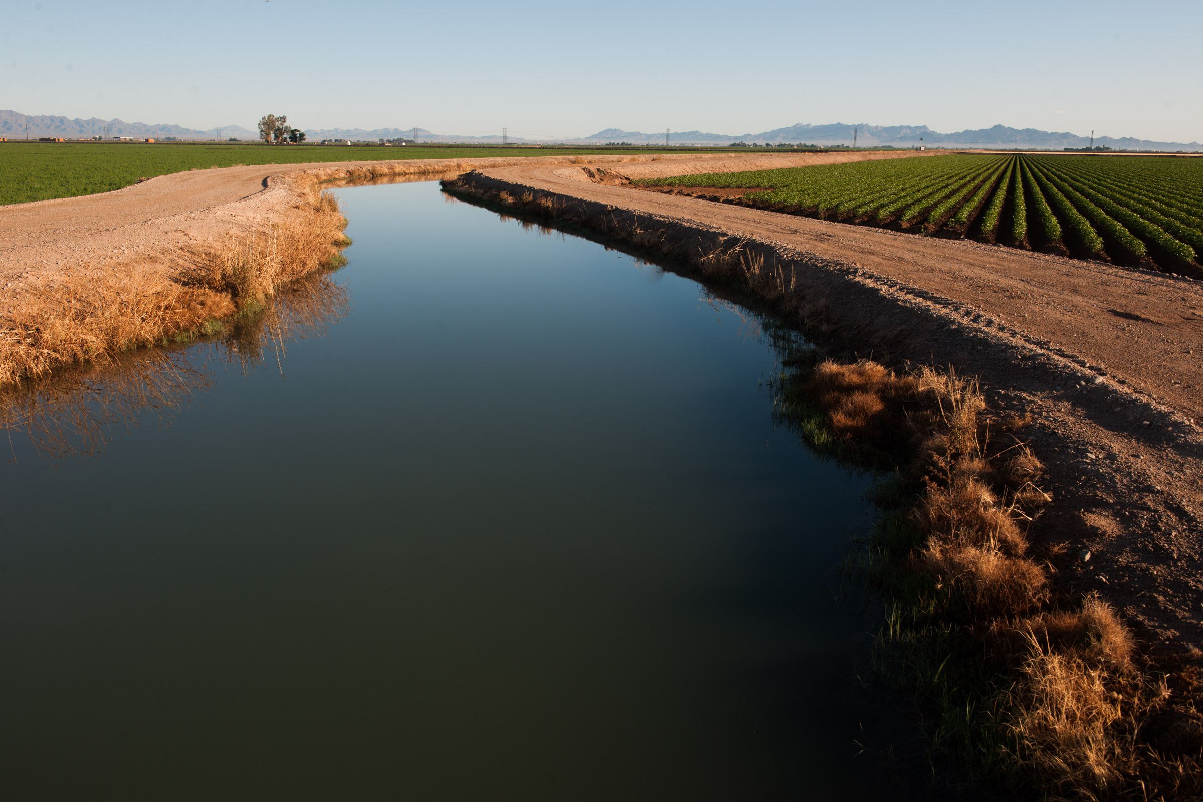 A canal moving water. Canals like this one may be used to move water in a water market.