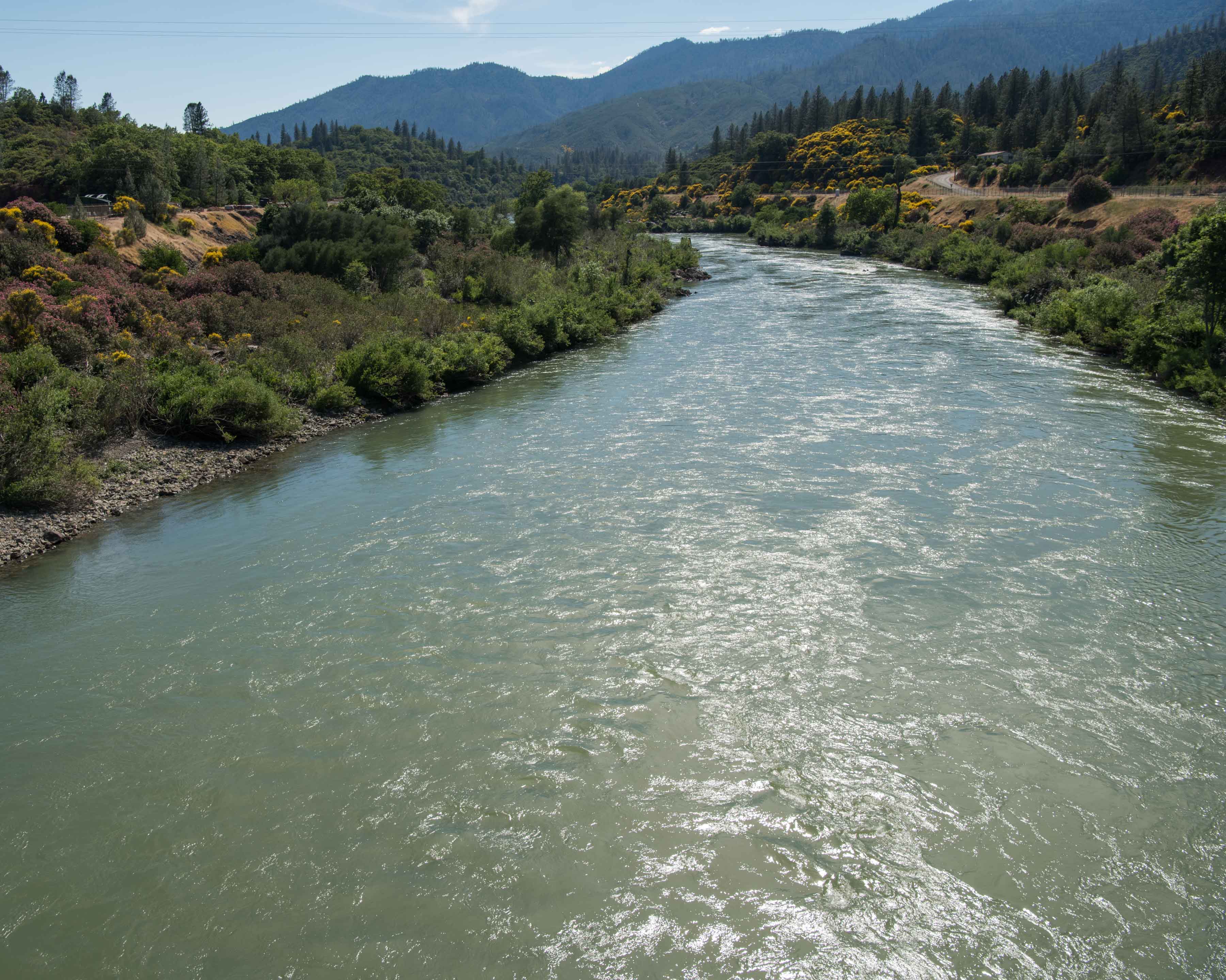 The Central Valley Project in California will receive $61.8 million to address ongoing drought needs throughout the region. Shown: The Sacramento River below Shasta Dam in Northern California. Photo: Reclamation.