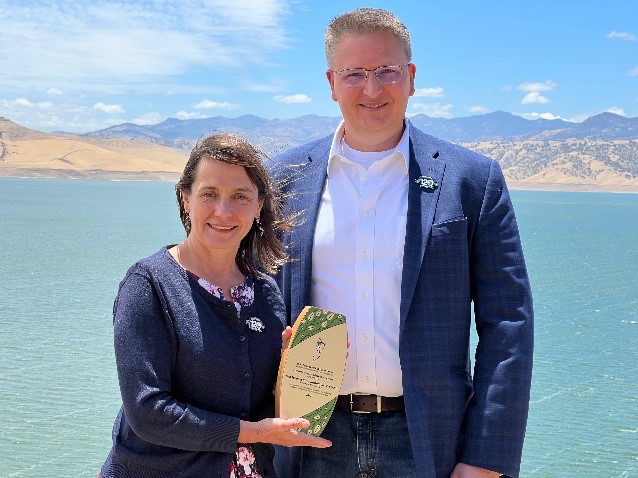 Department of the Interior Assistant Secretary for Water and Science Tanya Trujillo and San Joaquin River Restoration Program Manager Donald Portz