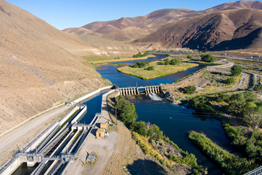 Truckee Canal at the Derby Diversion Dam on the Truckee River in Nevada