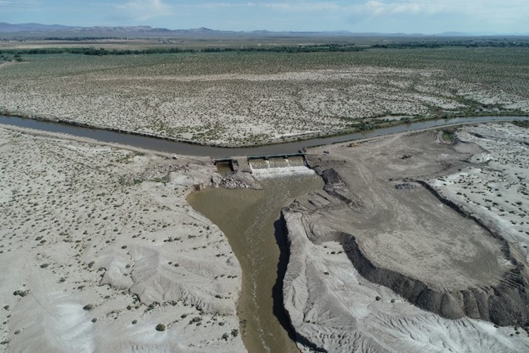 V-Line Canal in open space Nevada