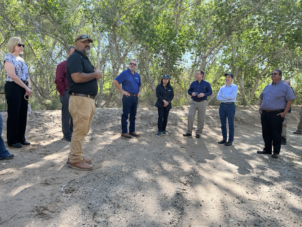 Commissioner Touton and others touring the Yuma East Marsh.