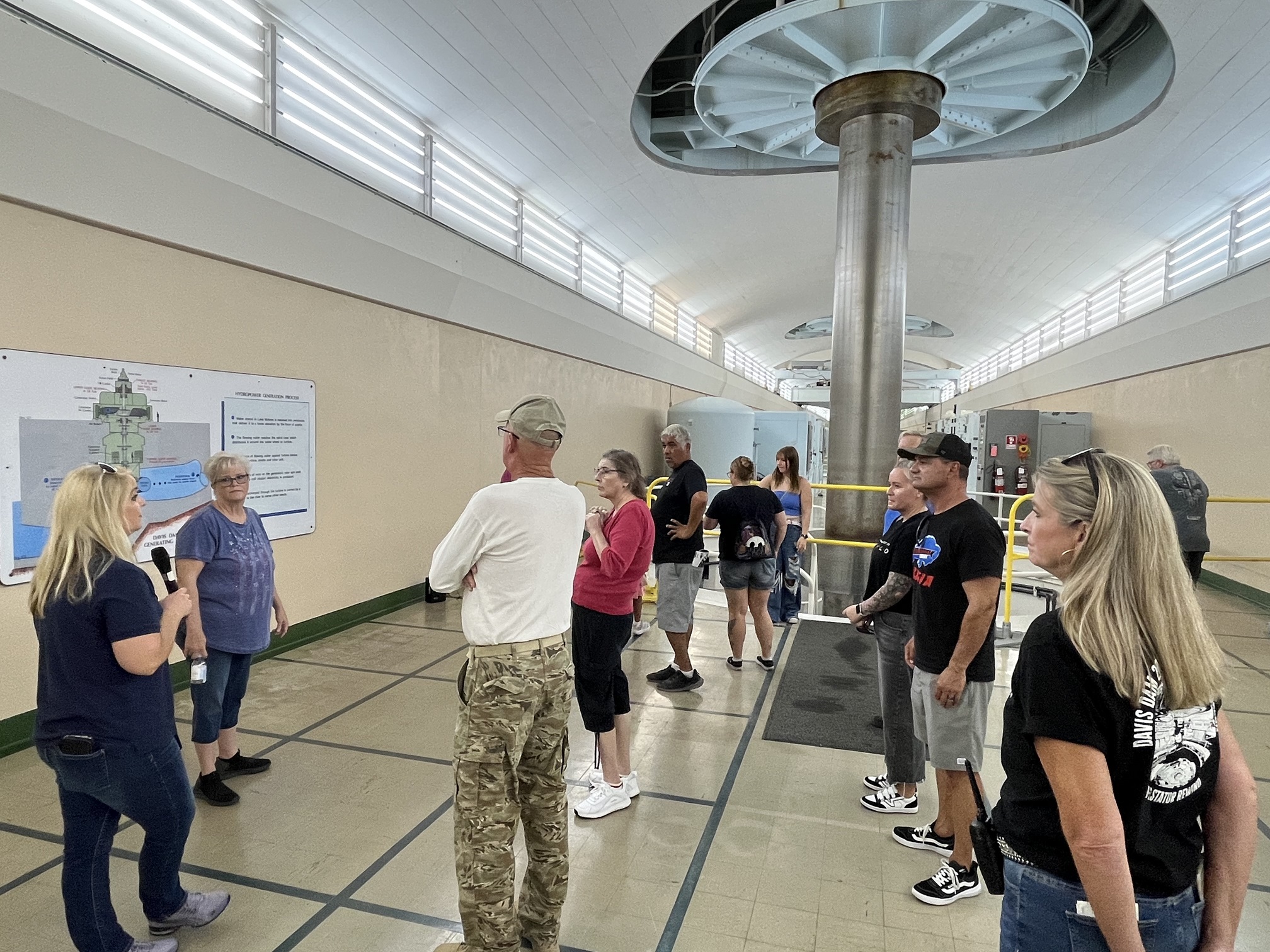 Visitors shown taking part in the Davis Dam Tour.