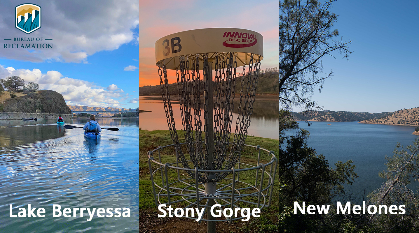 Lake Berryessa, Stony Gorge, and New Melones combined photos