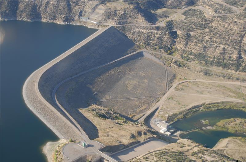 Aerial view of Navajo Dam