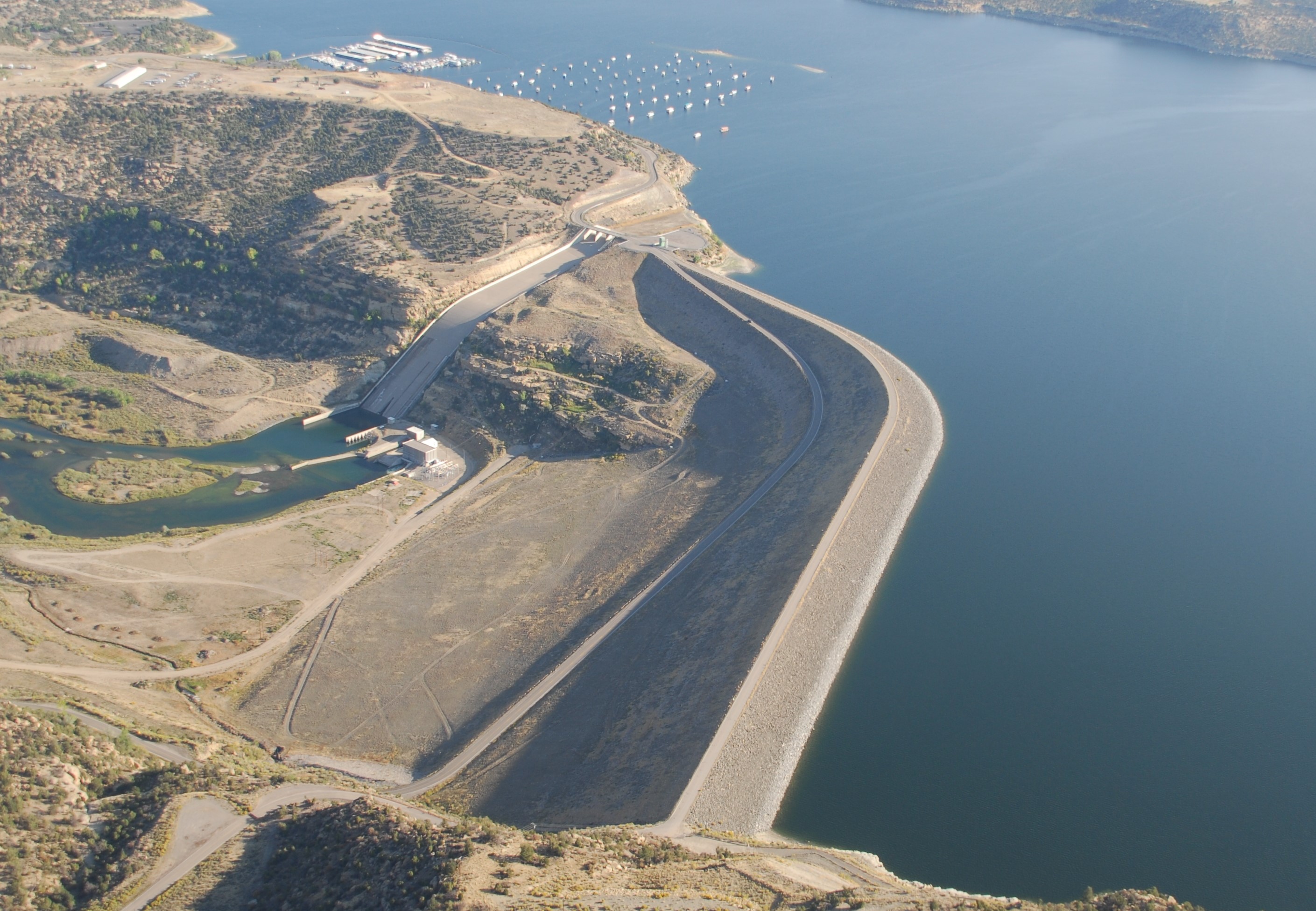 Aerial image of Navajo Dam