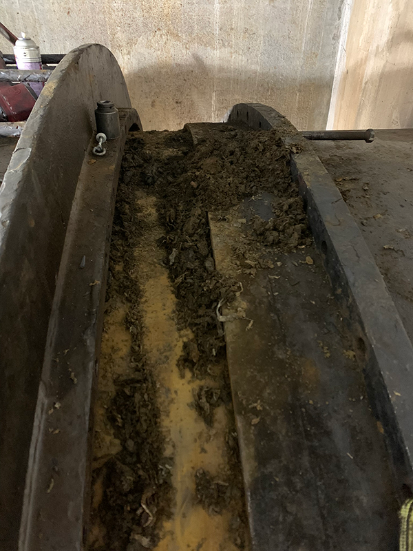 It took the mechanical crew a day and a half to slowly pulled the penstock’s collar (right) away from the flange (left). Almost 60 years’ worth of dirt and grime was also uncovered when the pipe was pulled apart. 