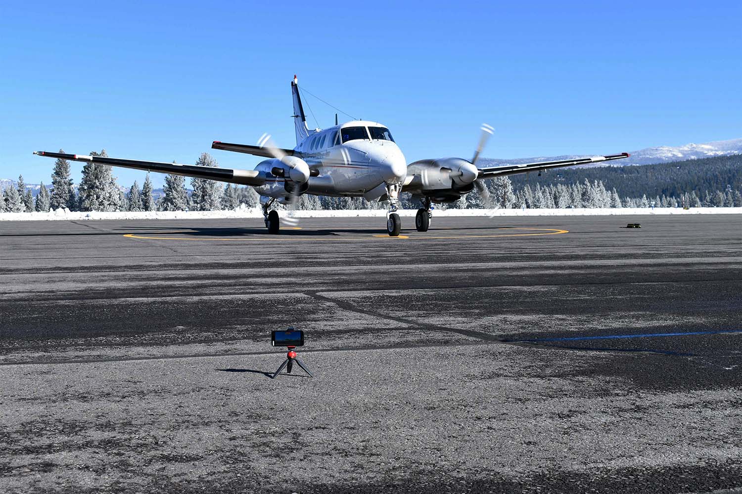 Airborne Snow Survey plane at Truckee Tahoe Airport on Dec. 10, 2021.