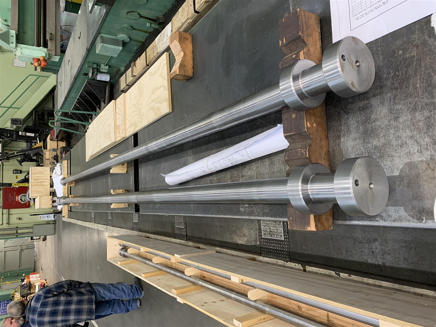 A photo of what the raw material for the intermediate stems looked like before work started.  