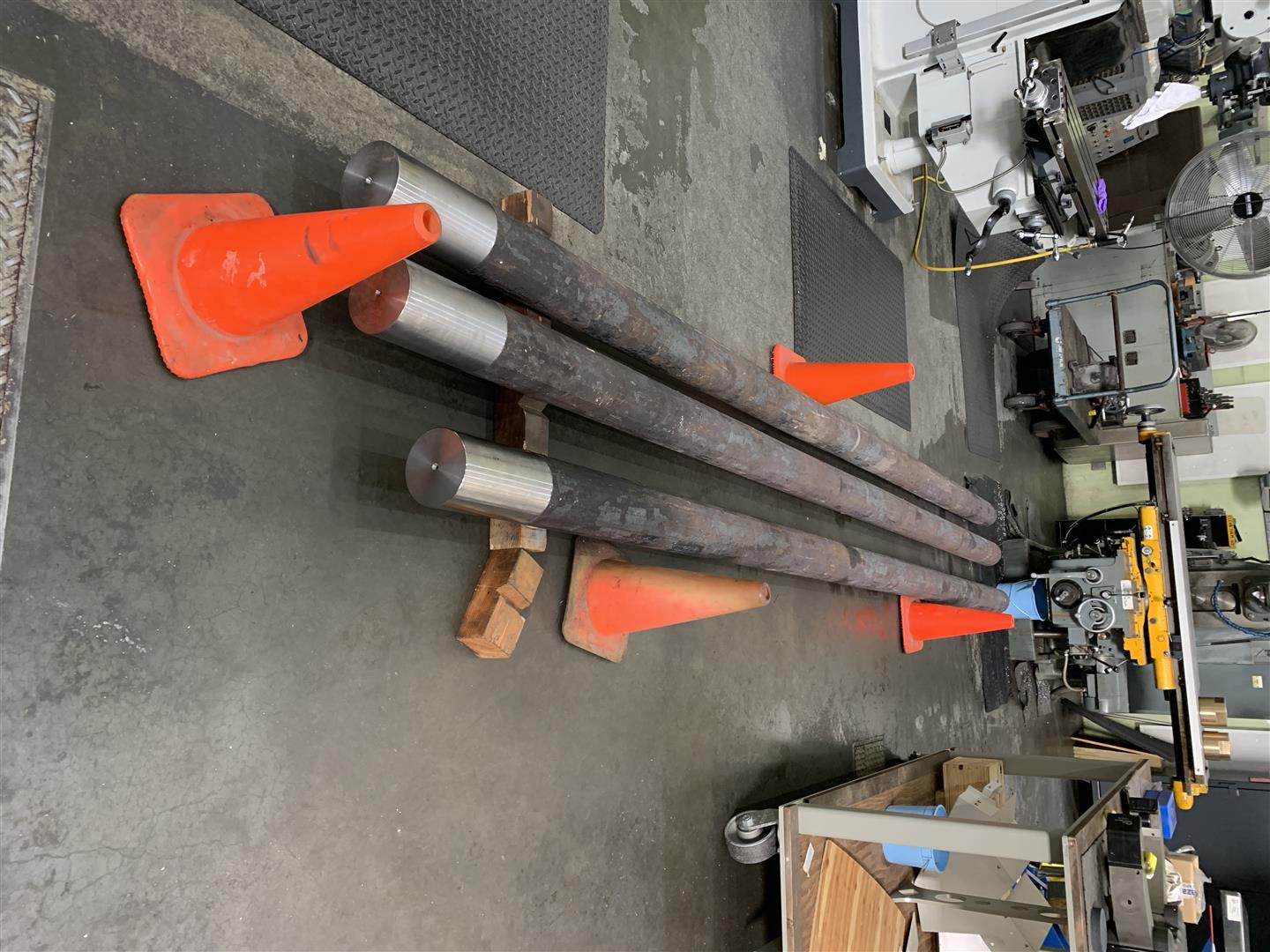 A photo of what the raw material for the intermediate stems looked like before work started.  