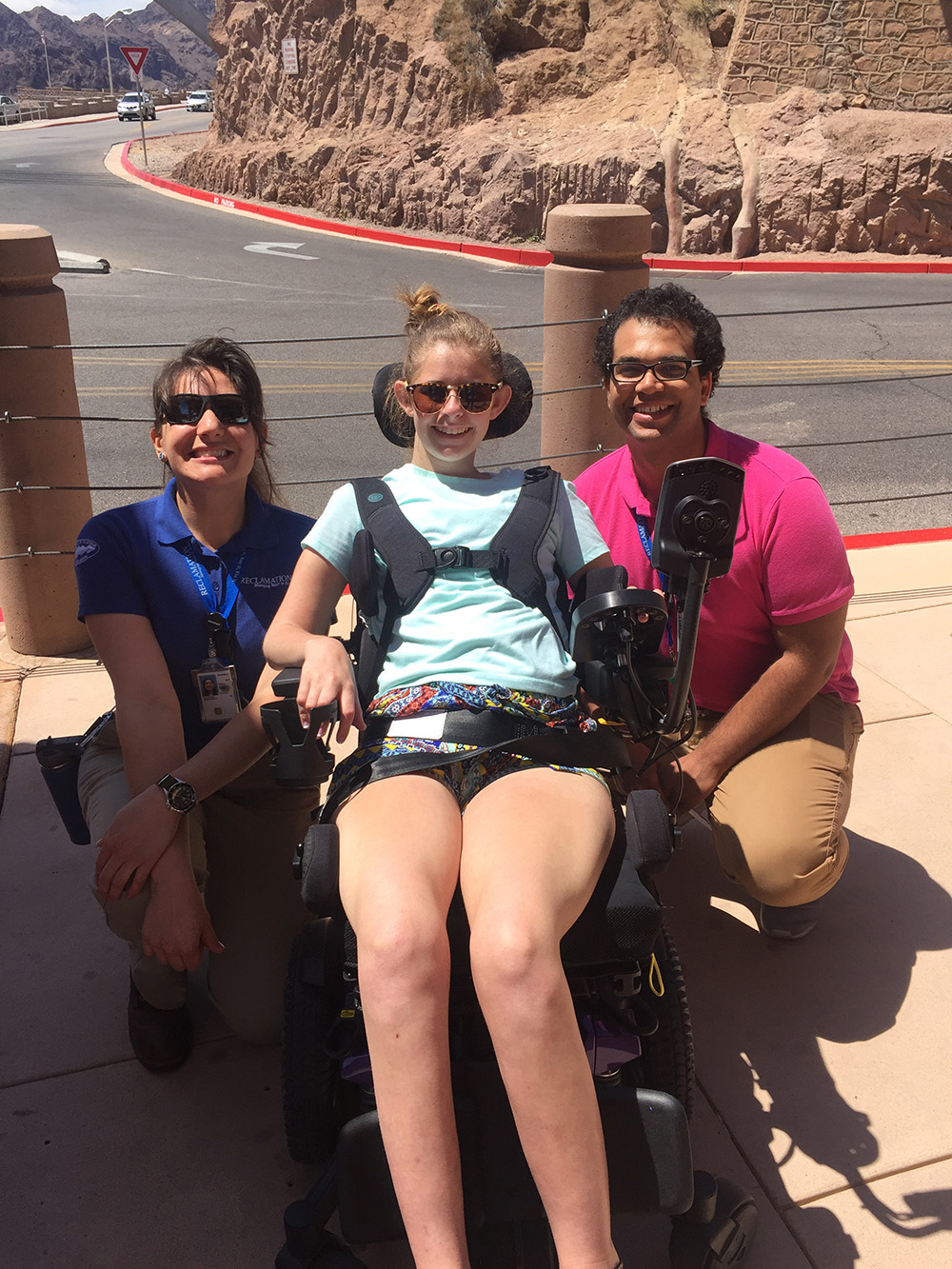 Hanna with Travis and Angie at Hoover Dam.