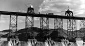 High trestle crain work at Grand Coulee Dam.
