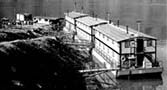 Camp Ferry on the Columbia River which housed WPA workers while cleaning area for Lake Roosevelt behind Grand Coulee Dam.