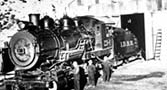 The Bureau steam locomotive at Grand Coulee Dam.